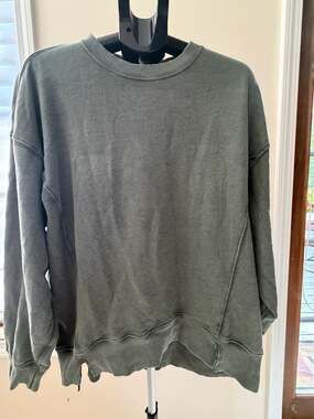 Aerie Go-To Seam-Detail Over-Sized Crewneck Sweatshirt